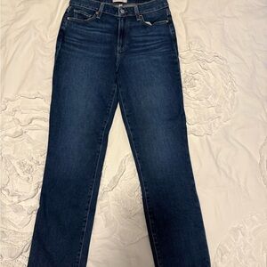 PAIGE Dark Blue Women's Straight Leg Jeans - Cindy